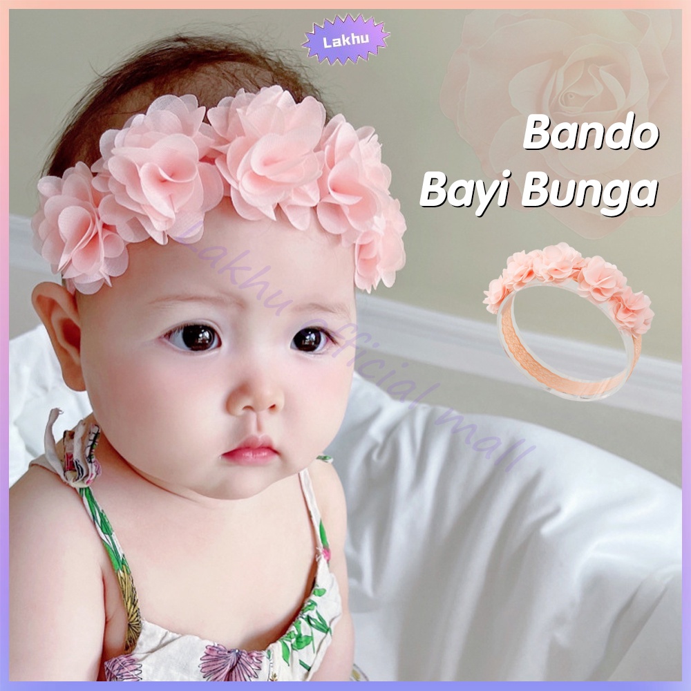 Lakhu Bandana Bayi Headband Anak Baby Bunga/Bando Bayi