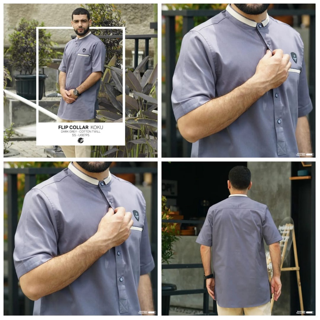 SAMASE Koku Flip Collar Lengan Pendek U-087P