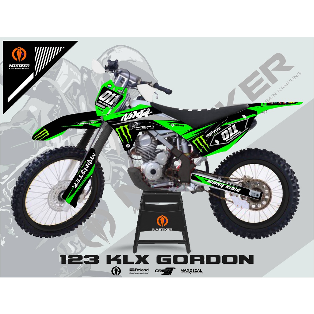 DECAL KLX GORDON FULLBODY HIJAU KLX-123
