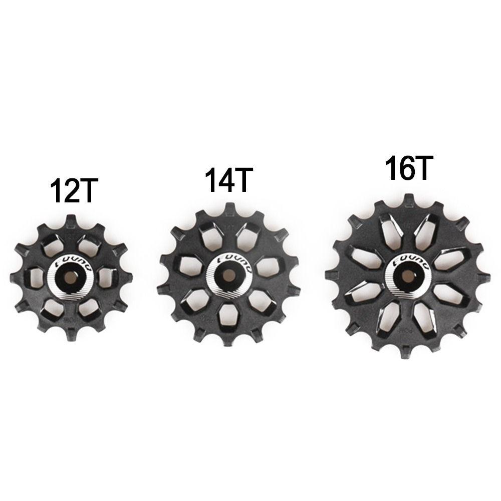 R-FLOWER Pulley Derailleur Set Hitam 7-12s 12T 14T Gigi Sempit Lebar 16T