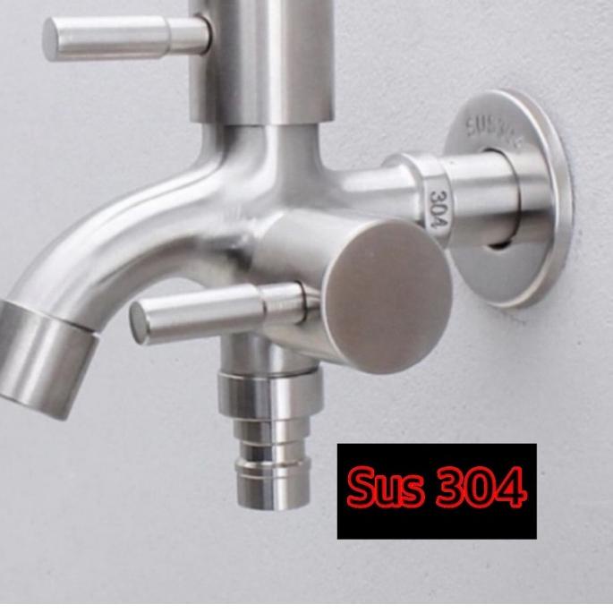 ➧ Promo kran double asli stanlis steel sus 304 kran shower kran cabang ss  sus 304 KRAN STANLIS ASLI