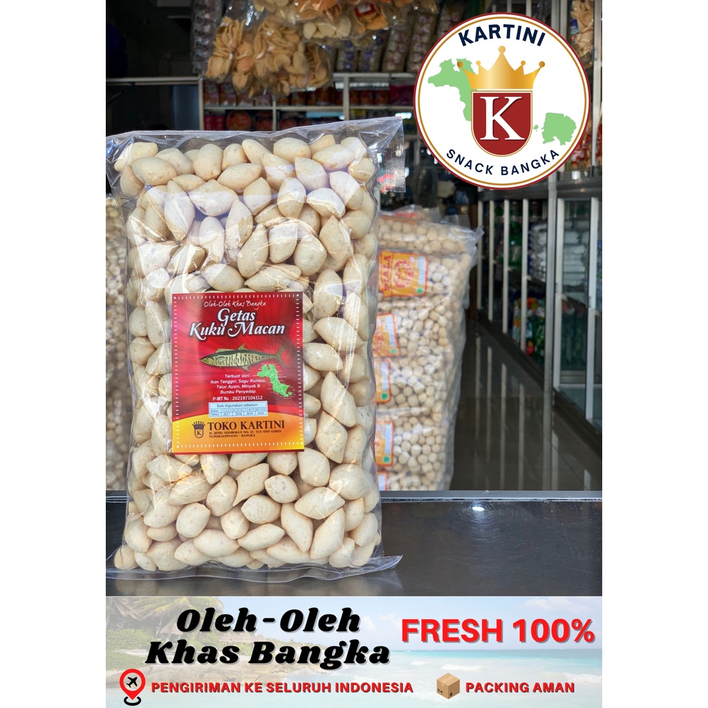 

Getas Ikan Kuku Macan Cap kartini 250gr Khas Bangka