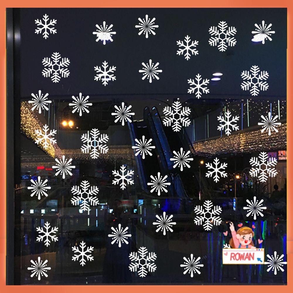 R-flower 38flower/set Stiker Jendela Fashion Hadiah Natal Mural Wall Art