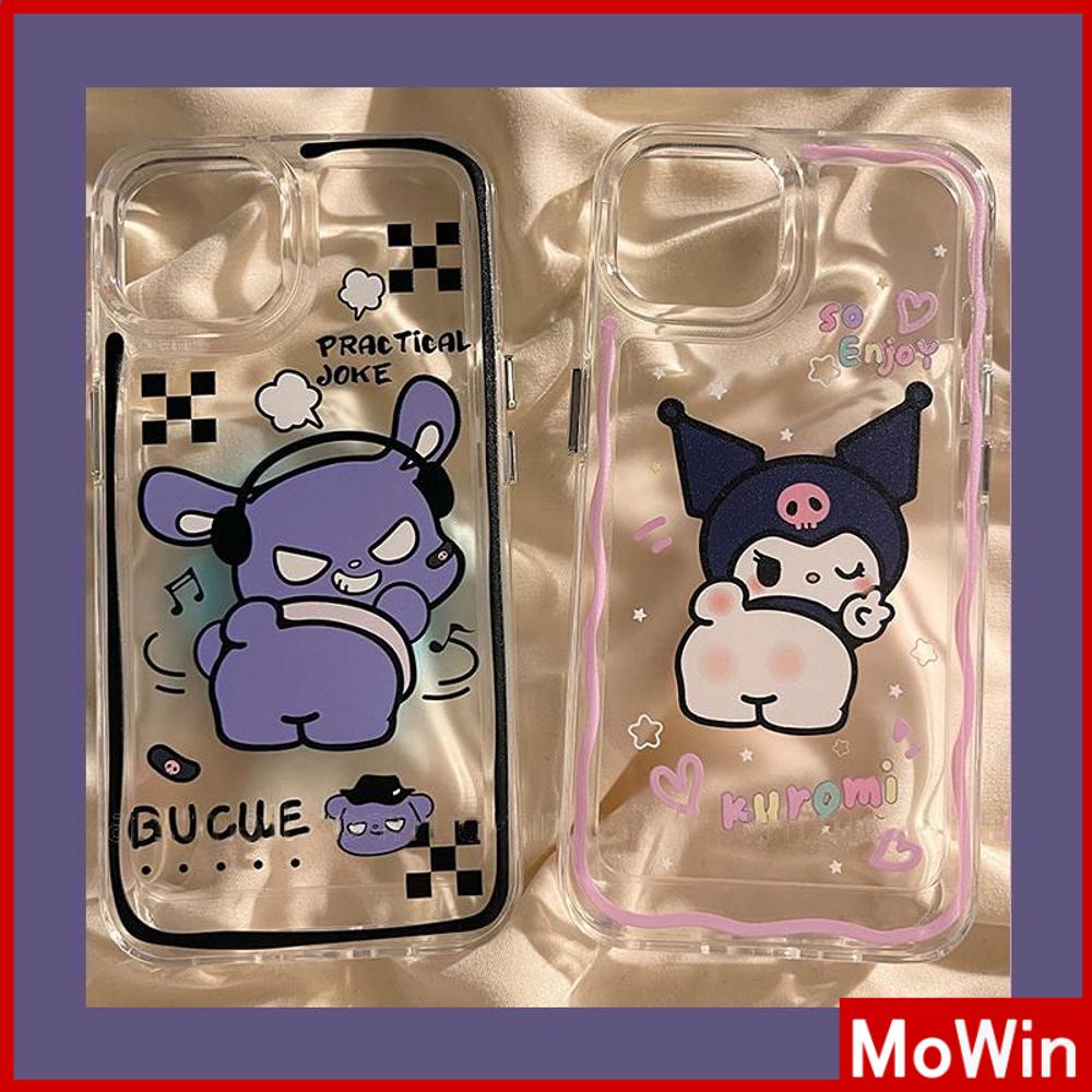 For iPhone 14 Pro Max iPhone Case Soft Case TPU Clear Case Plating Button Shockproof Cartoon Cute Compatible For iPhone 13 Pro Max 12 Pro Max 11 Pro Max 7plus XR xs max 6splus