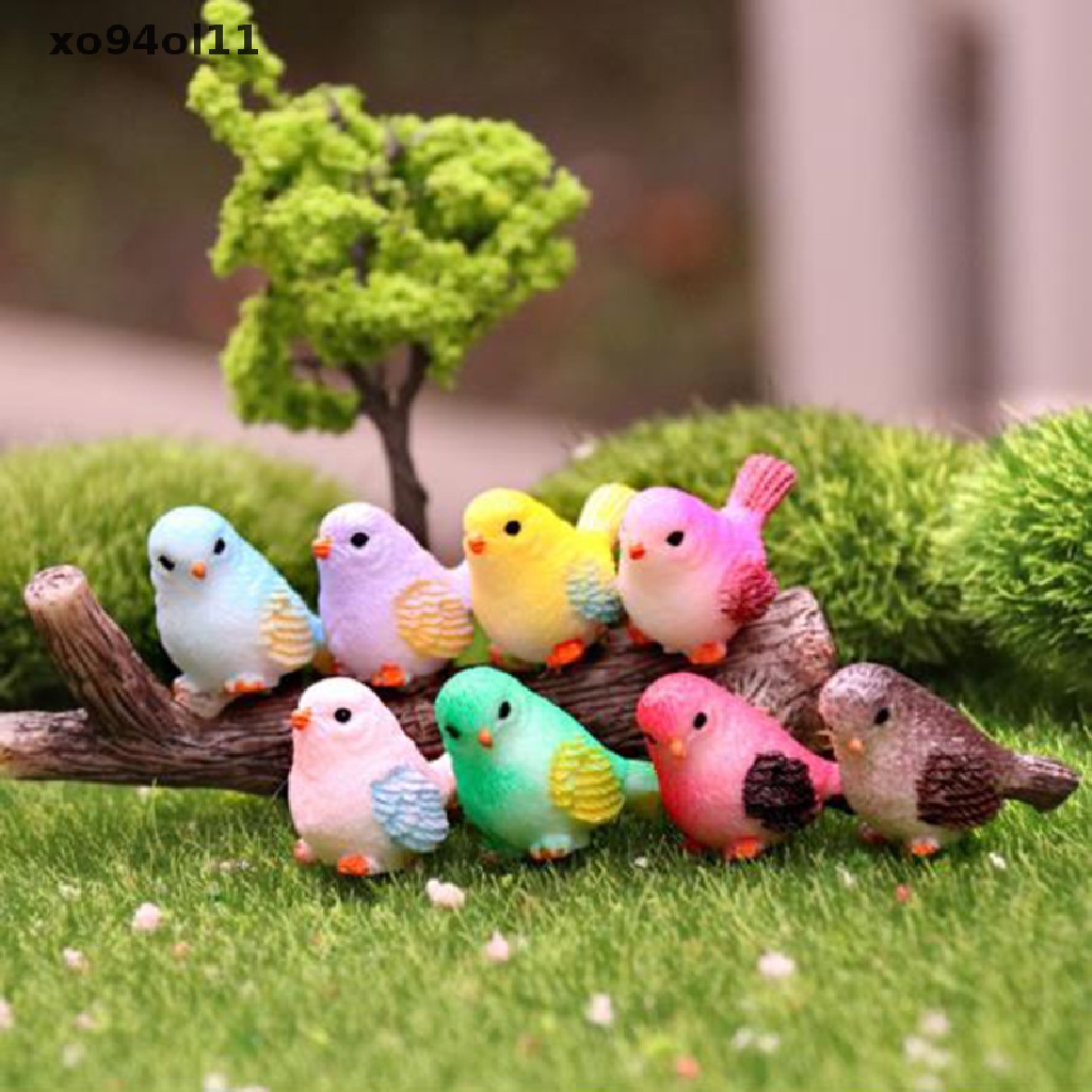Xo Patung Burung Kecil Buatan Model Hewan Dekorasi Rumah Aksesoris Taman Mini OL