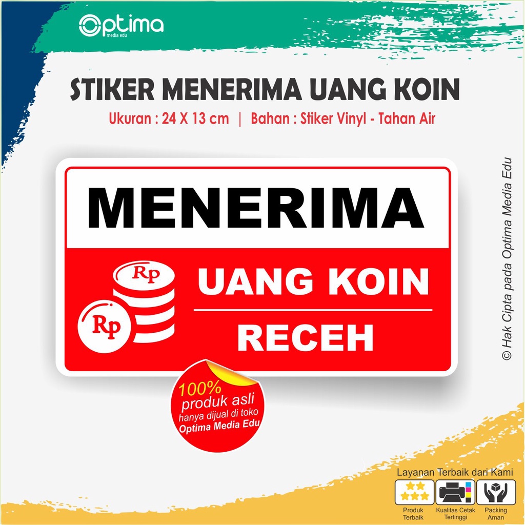 

Stiker Menerima Uang Koin / Receh