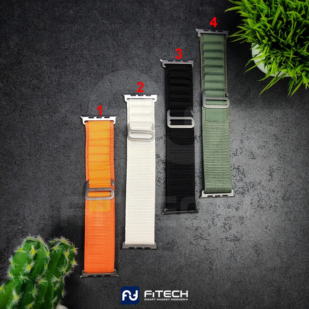 [PREMIUM] FITECH Strap NYLON Smart Watch  ULTRA bisa untuk Series 3 4 5 6  7 8 HW12 HW16 T500+PRO WA