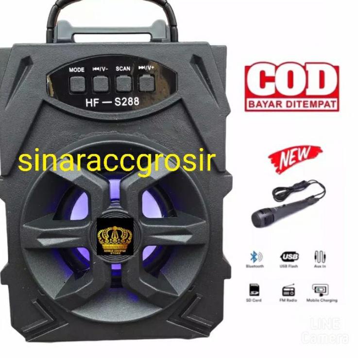 ☚ (Bayar di tempat) Speaker Bluetooth HF-S288/XTM 168 Free Mic karaoke ✹