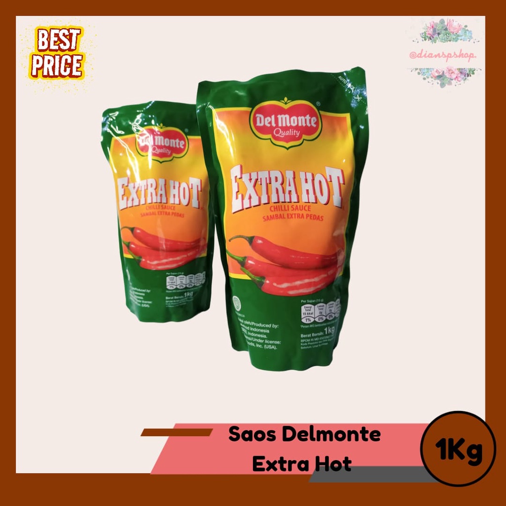 

Del Monte Saus Sambal Extra Hot 1kg dan Del Monte Ketchup Saus Tomat 1Kg