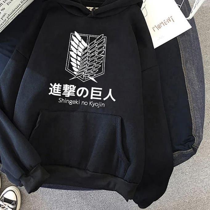 ► SWEATER HOODIE JAKET SINGEKI OVERSIZE SIZE M. | HOODIE OVERSIZE ANIME KYOJIN SINGEKI ☎