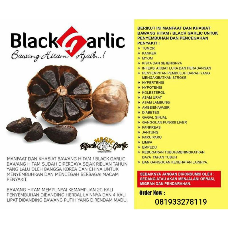 Black Garlic Black Magic Garlic Bawang hitam