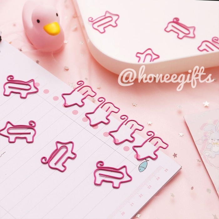

Terlaris Cute Paper Clip Klip Kertas Scrapbook Flamingo Pig Rose Gold Envelope