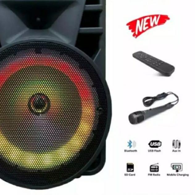 ⅎ SPEAKER KARAOKE BLUETOOTH ST-5002 BONUS MIC ♟