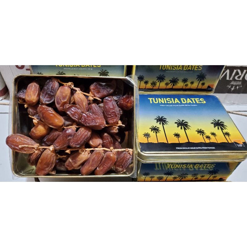 kurma tunisia palmfruit 1kg kemasan kaleng premium 1kg(exp2024)