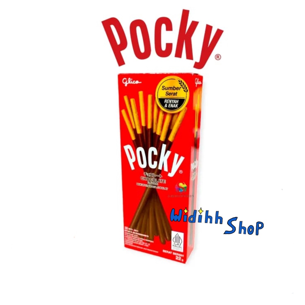 Glico POCKY Mini 22gr Snack / Cemilan Pocky HALAL Cookies &amp; Cream Strawberry / Pocky Coklat / Cokelat / Chocolate / Cemilan Anak Grosir Murah