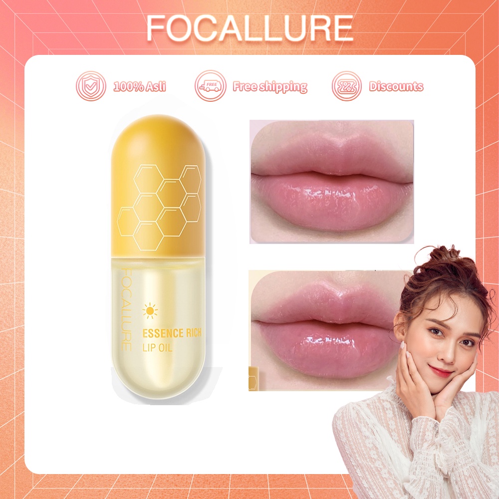 FOCALLURE Lip Serum Pure Natural Lip Oil Soften Moisturized Repaired Multi-uses Waterproof Lip care Serum Bibir Moisturi