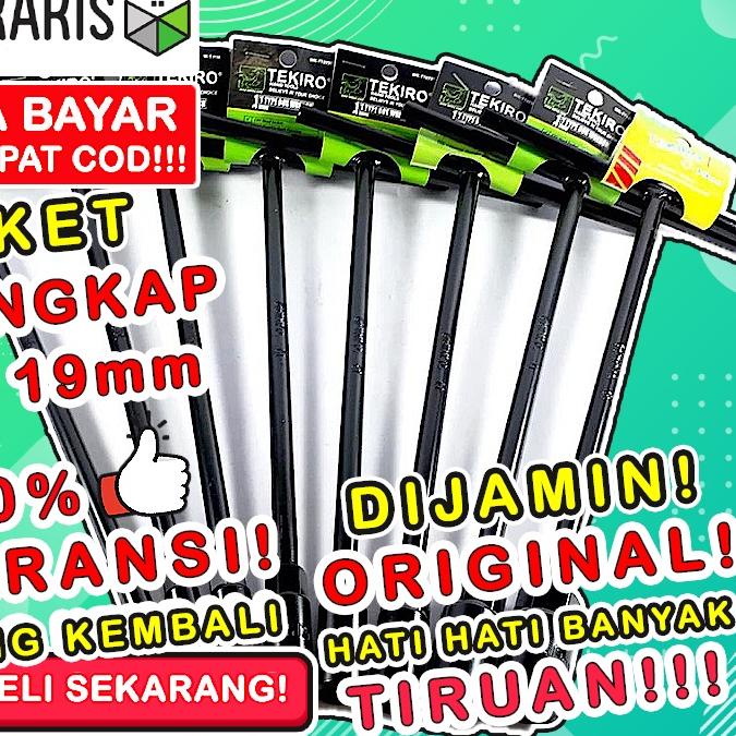 ✬ Kunci T Set 8 Tekiro Paket Bengkel 1 10 12 14 Lengkap 17 19 Ori Konci Original Shock 8Mm Murah T8 