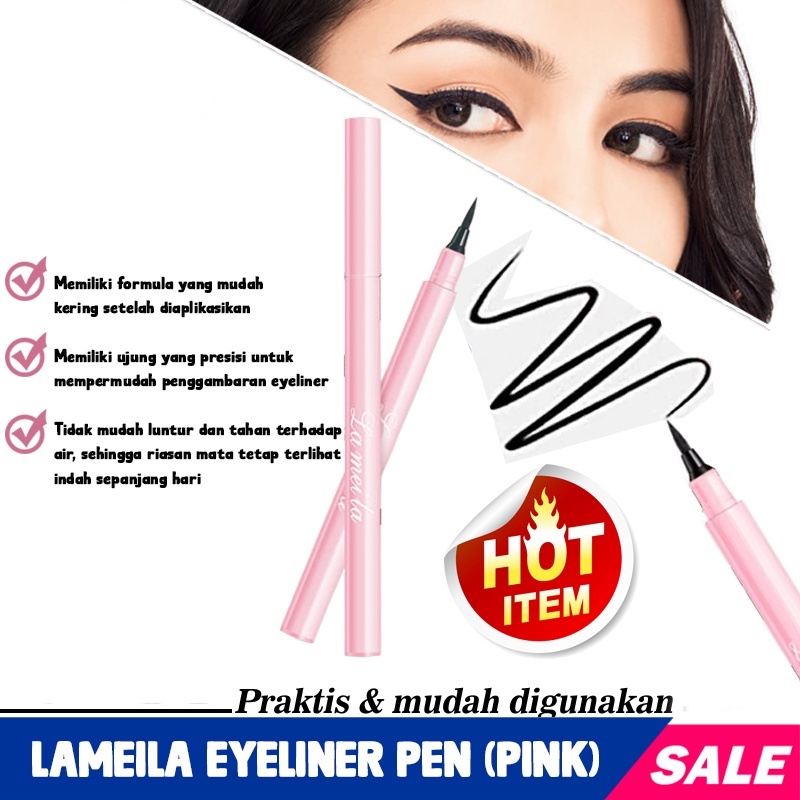 Eyeliner Pencil Waterproof LAMEILA ( PINK ) - Eyeliner Spidol / Eyeliner Waterproof Anti Air Tahan Lama / Eyeliner Murah Bagus Waterproof Dengan Warna Intense / Maskara Waterproof Anti Air Tahan Lama