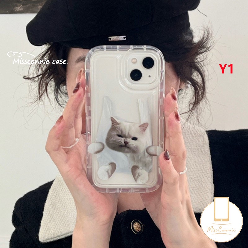 Case Pasangan Kucing Anjing Kartun Lucu Untuk Realme C53 C55 C30 7i C17 9i C21Y C15 C33 C25 C12 C25s C35 C25Y C20A C116i 5 5i 5s C20 C3 C1 C2 Transparan Shockproof Airbag Soft Case