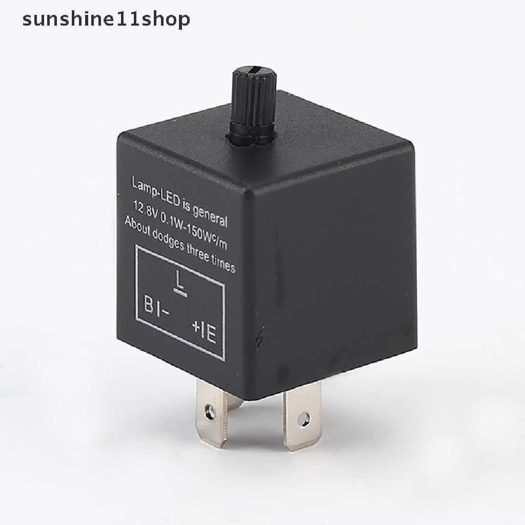 Sho 3pins Mobil Motor LED Flasher Relay 12V Universal Elektronik Adjustable Freauency Lampu Sein LED Blinker Flasher Relay N