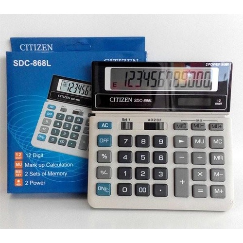 

Kalkulator Citizen SDC 868 L 12 Digit 2 Power Alat Hitung Kalkulator