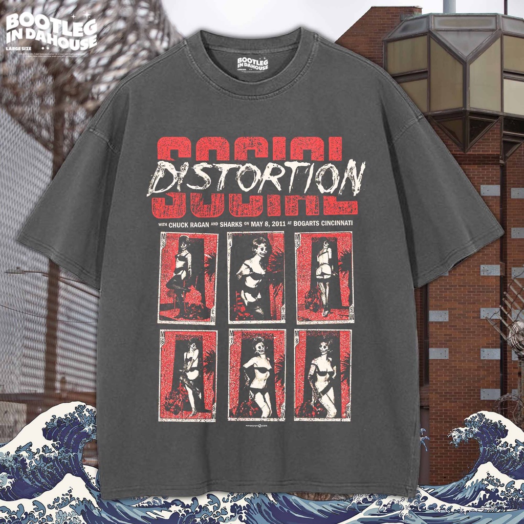 SOCIAL DISTORTION Oversize T-shirt / Kaos Oversize SOCIAL DISTORTION
