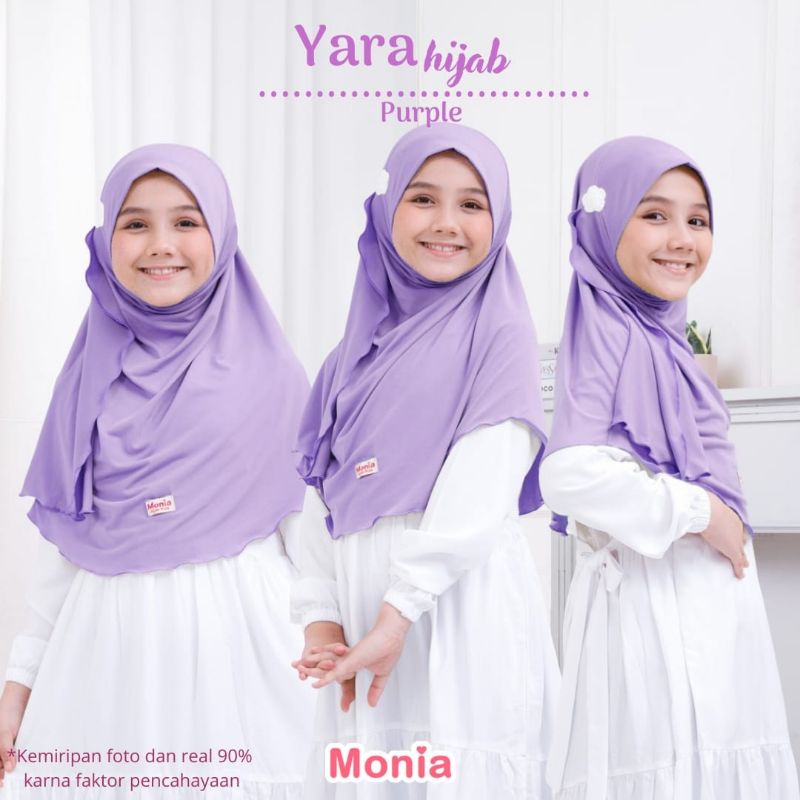 Yara Hijab by Monia Hijab Kids Purple size MLXL | Hijab Instant Anak Terlaris