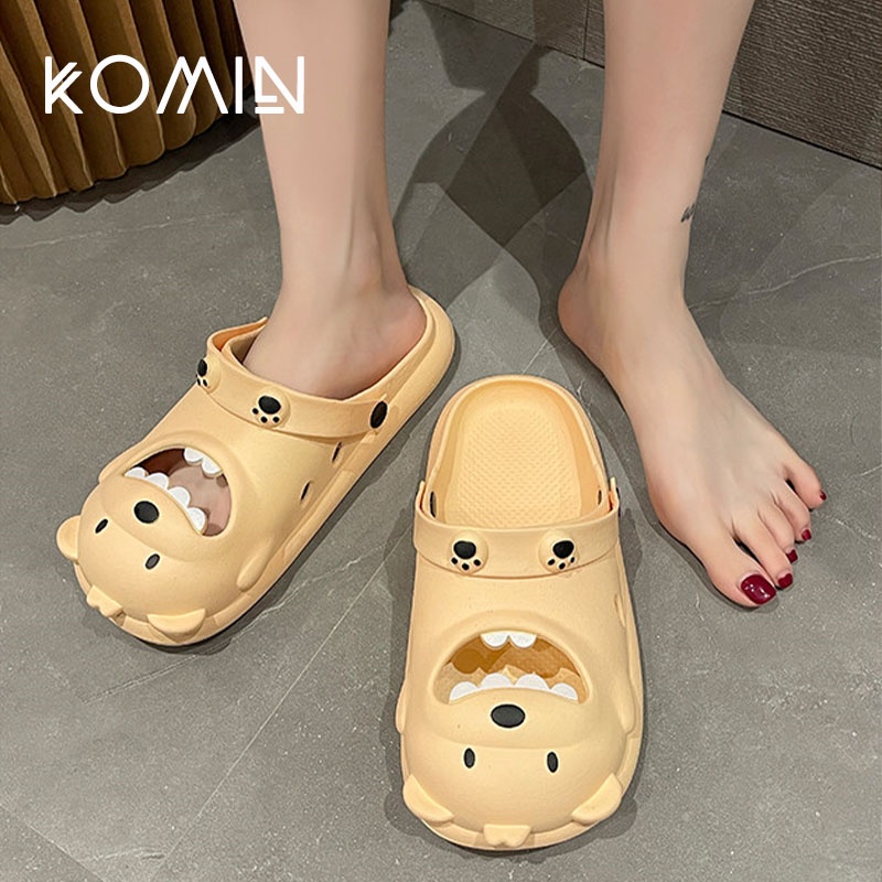 KOMIN-Sandal Beruang Kecil Wanita Eva Lembut Dewasa Sandal Rumah Ringan Nyaman Sandal Pasangan Korea Selatan Dalam Kamar Mandi Size 36-41