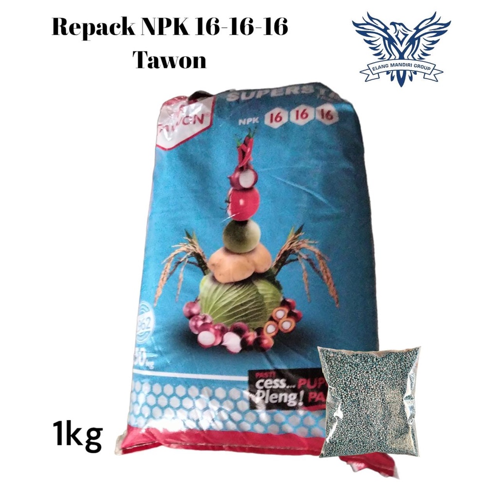 Repack 1kg PUPUK TAWON NPK 16 16 16 Kandungan Nitrogen 16%, Phospate 16%, Kalium 16 %