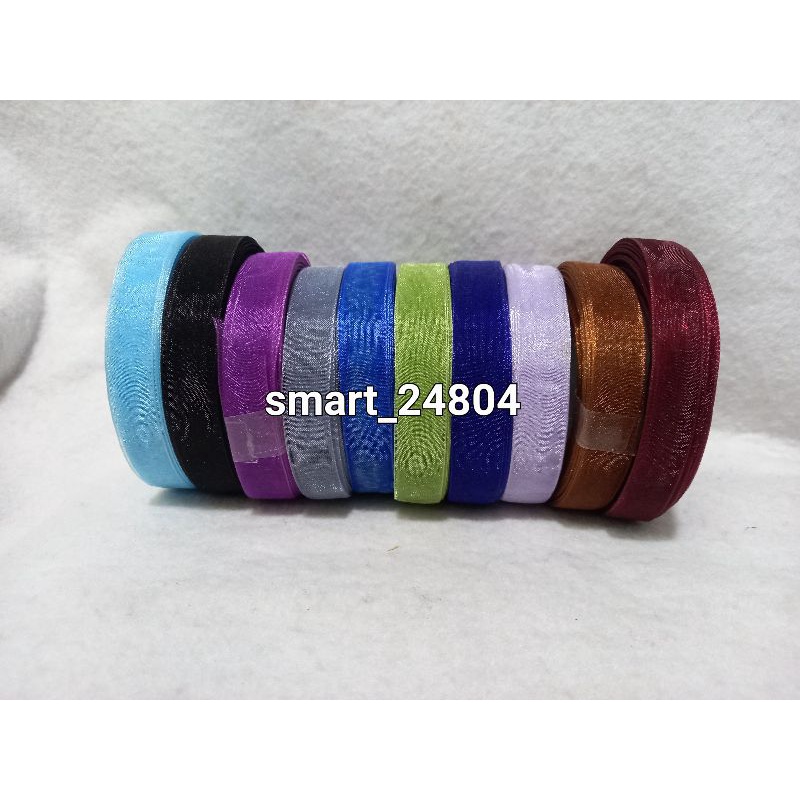 Pita Organdi Polos 1/2"per 2 Roll(1,3cm)