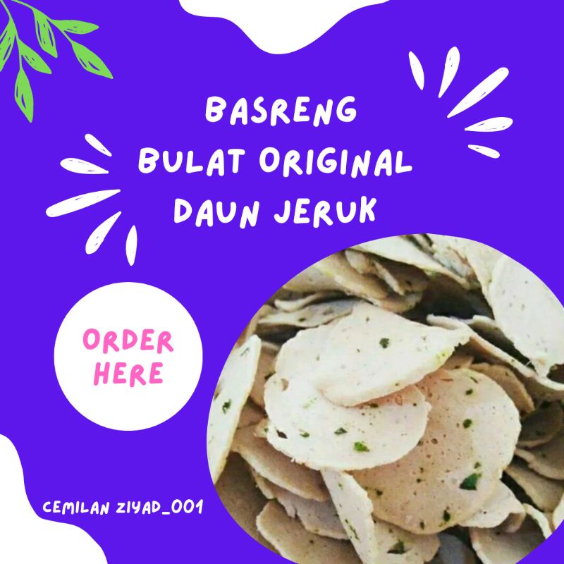 

cemilan basreng bulat pipih original krenyes enak