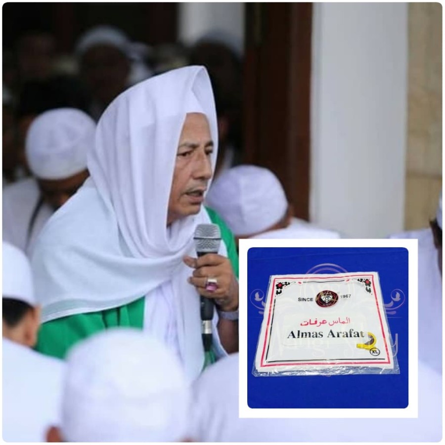 Aksesoris fashion muslim Sorban Putih Polos Sorban Alhabib Imamah Turban, Kashmiri, Almas Arafat war