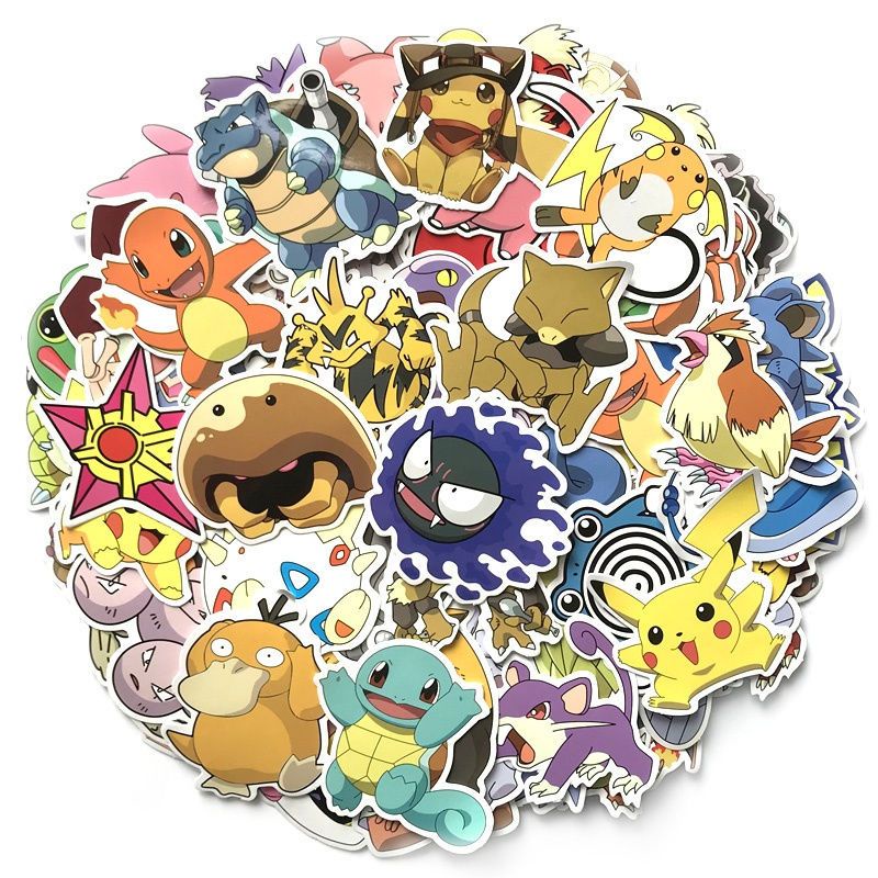 Stiker Pokemon Stiker Laptop Handphone ipad Water Cup Dekorasi Stiker