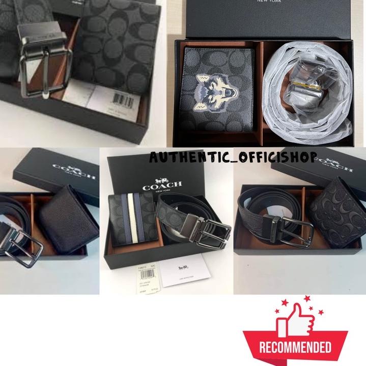 ZKA636 [KIRIM SEKARANG] Dompet Coach Pria feat Belt Coach New Edition ||