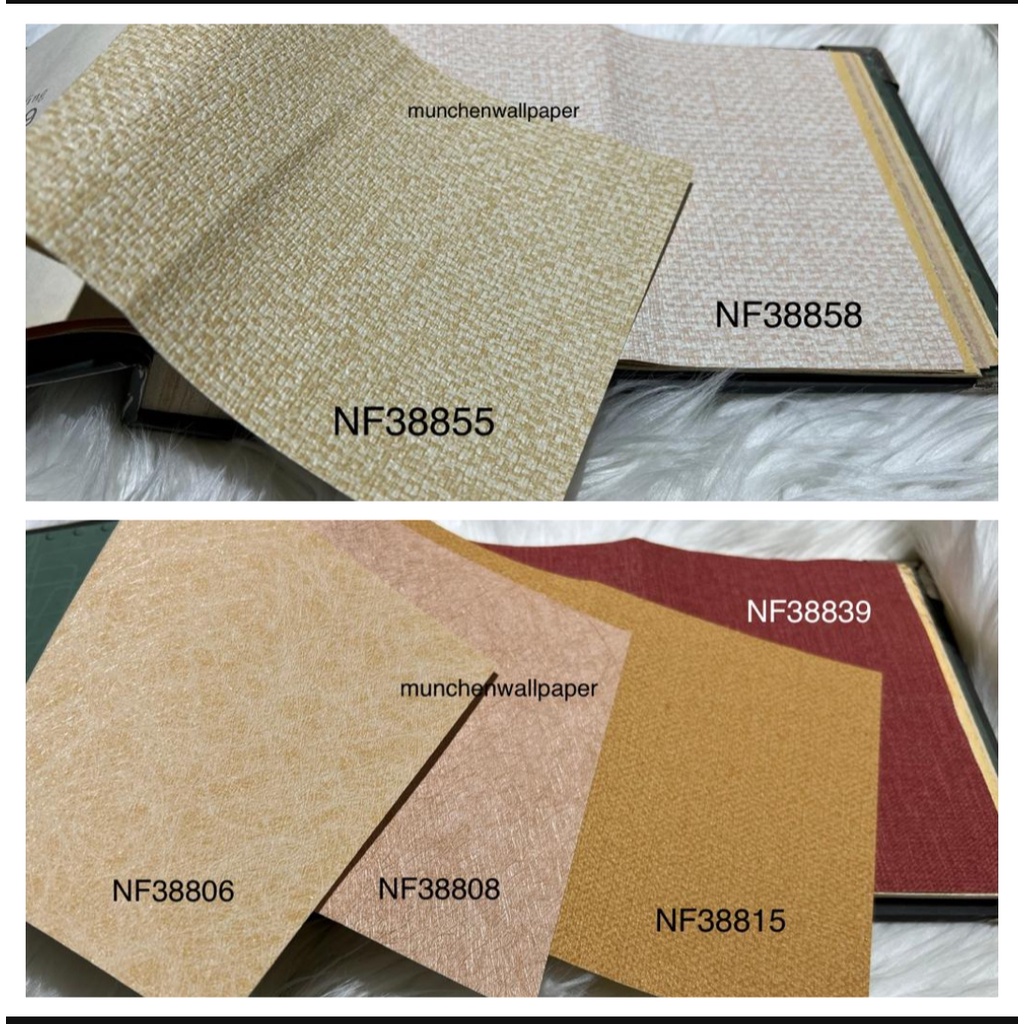 Jual Wallpaper Dinding PROMO Polos Cream Coklat Texture Mewah | Shopee