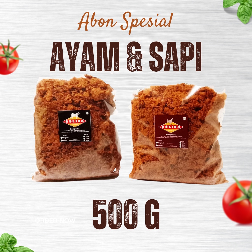 

Abon Daging Ayam 500g Dan Abon Daging Sapi 500g