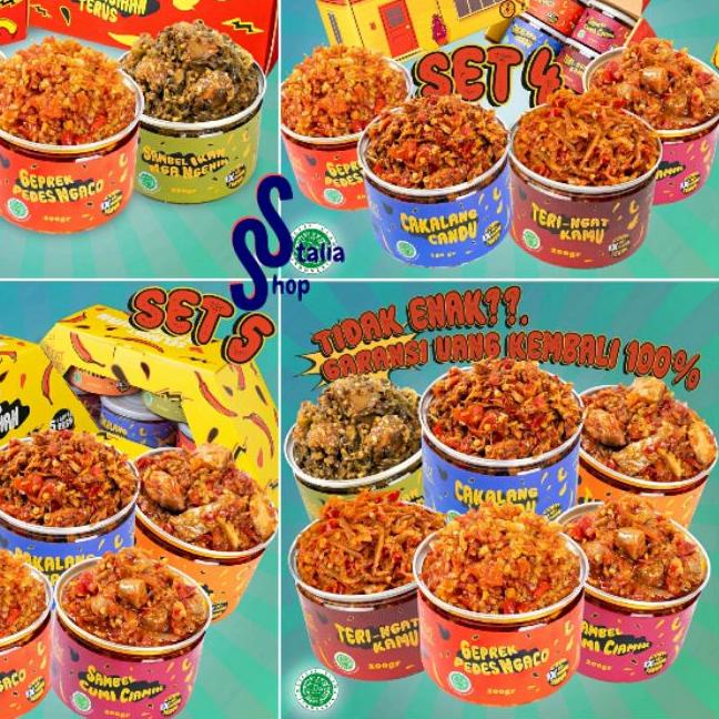

✪ Eat Sambel Isi 3 Isi 4 Isi 5 Ready Stock Sambel Cumi Teri Cakalang Sambel Geprek Sambel Tuna ☛