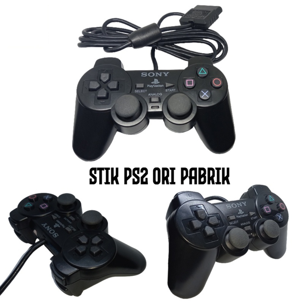 STIK PS2 ORI PABRIK WARNA HITAM