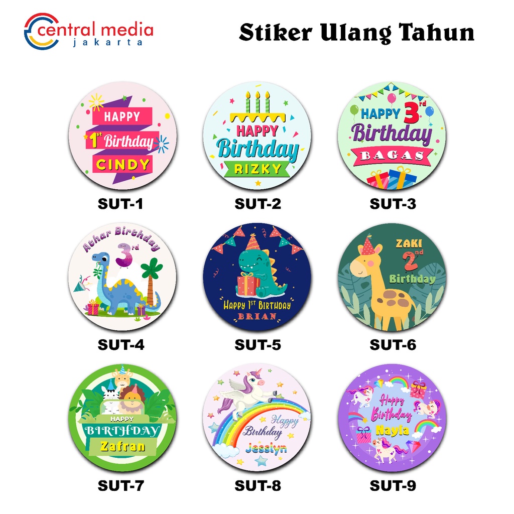 

Sticker Ulang Tahun Custom Label Hampers Birthday