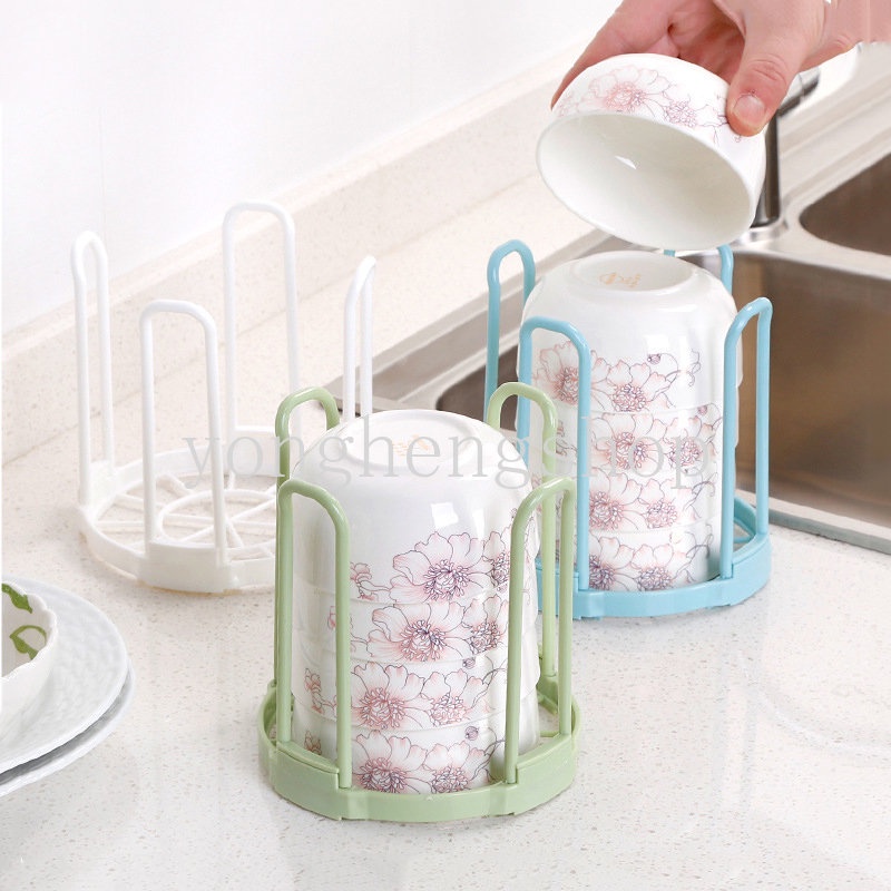 Rak Penyimpanan Piring / Gelas / Mangkok Bahan Plastik Dapat Ditarik Untuk Dapur