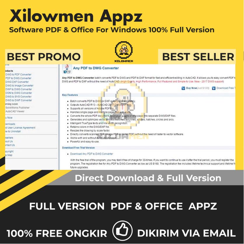 [Full Version]  Aide PDF to DWG Converter 20 Pro PDF Office Lifetime Win OS