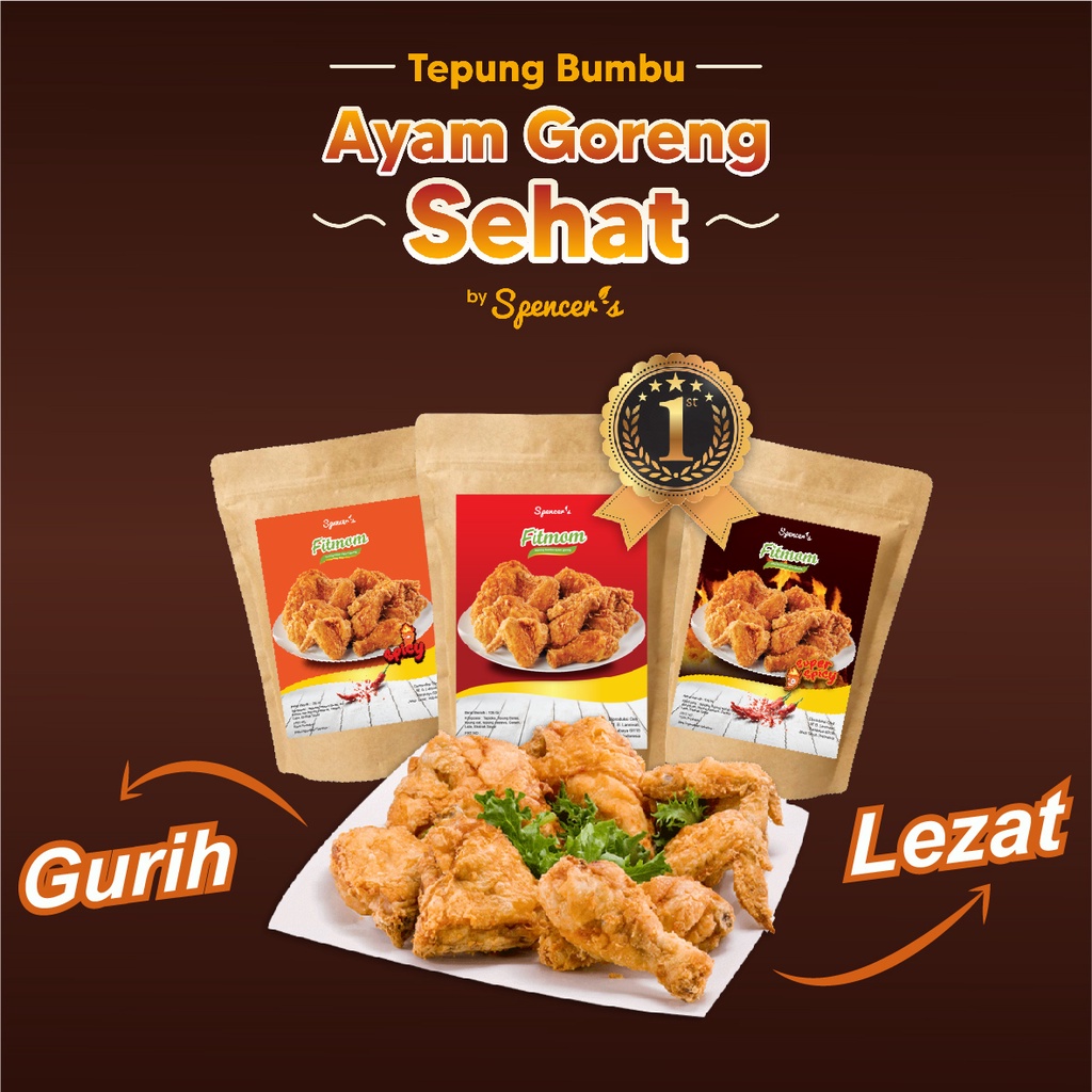 

Tepung Bumbu Ayam Goreng Crispy Sehat Fitmom Spencer's Spicy (135 gr)