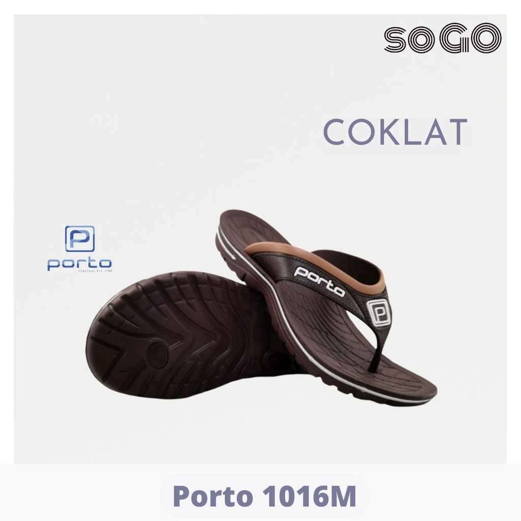 sogo Sandal Jepit Porto 1016M Pria Nyaman Kuat Terbaru Original 39-44