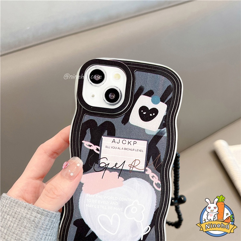 Huawei Y9 Prime 2019 Nova 7i 9 8 7 6 SE Pro Nova Y90 Y70 Plus Nova 5T 4e 3i 3e Y7A Y9s P20 Pro P30 Lite Honor 8X Ins Graffiti Cinta Hati Retro Wave Edge Case Casing Ponsel Tahan Guncangan