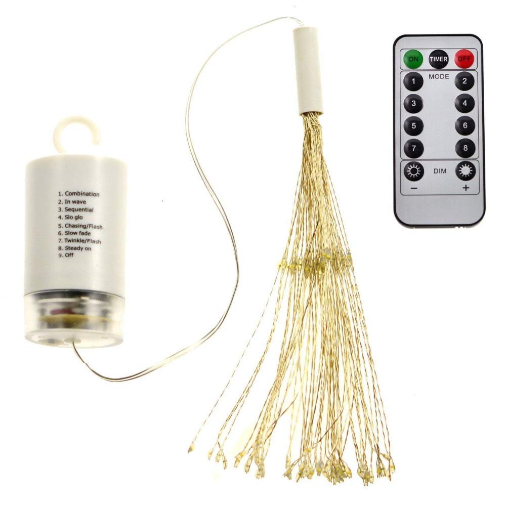 Toifucos Lampu Hias Gantung String Lights Fireworks IP65 with Remote - S1462 - Warm White - 7RLL33WT