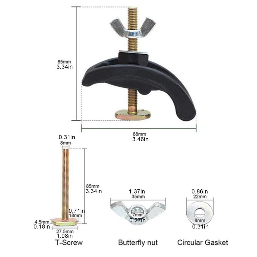 [Elegan] Penjepit Piring Press 85mm/100mm Circular Gaske Engraving|Part Mur Kupu-Kupu T-Screw Splint Aksesori Fitting Plat Tekanan