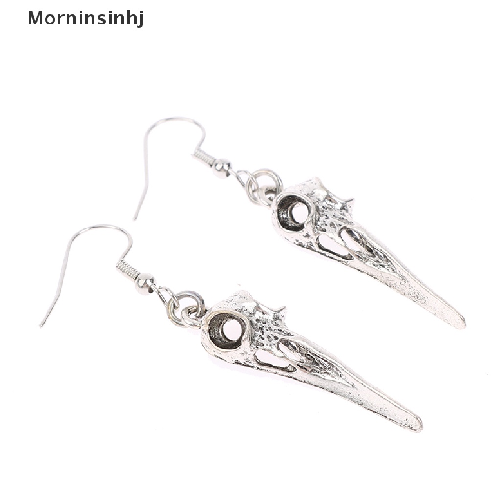 Anting Tengkorak Burung Mornin, Perhiasan Gotik, Hadiah Anting Goth, Anting Punk id