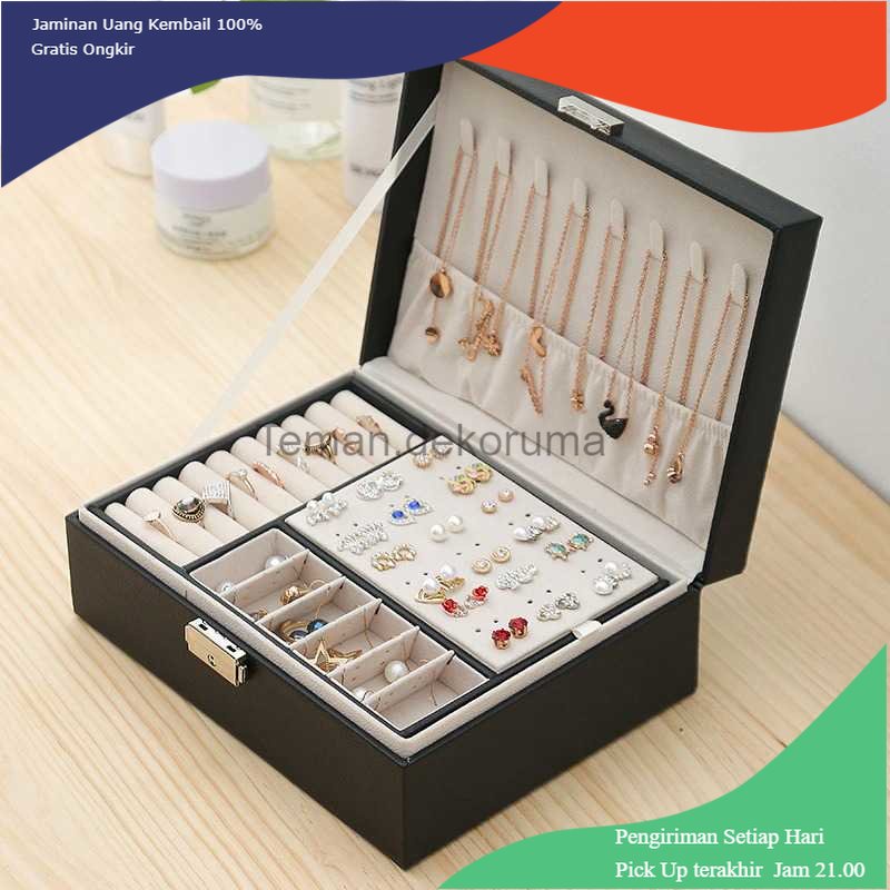 TD- TMP BLOONG Kotak Penyimpanan Perhiasan Storage Case Display 2 Layer - ZUZ-01