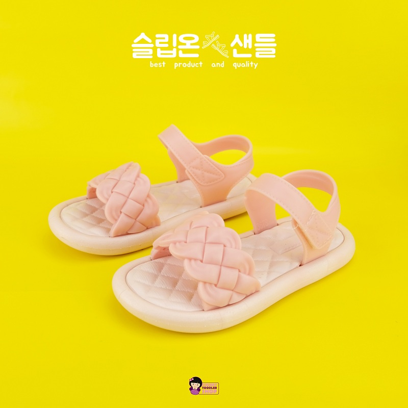 GLORYKIDZ SH2130 Sepatu sendal anak perempuan kepang anyam jelly karet anti licin lucu