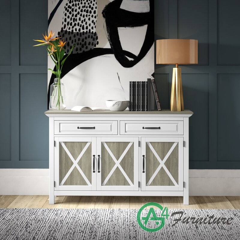 Bufet Dapur Minimalis Modern Milane - Kayu Mahoni